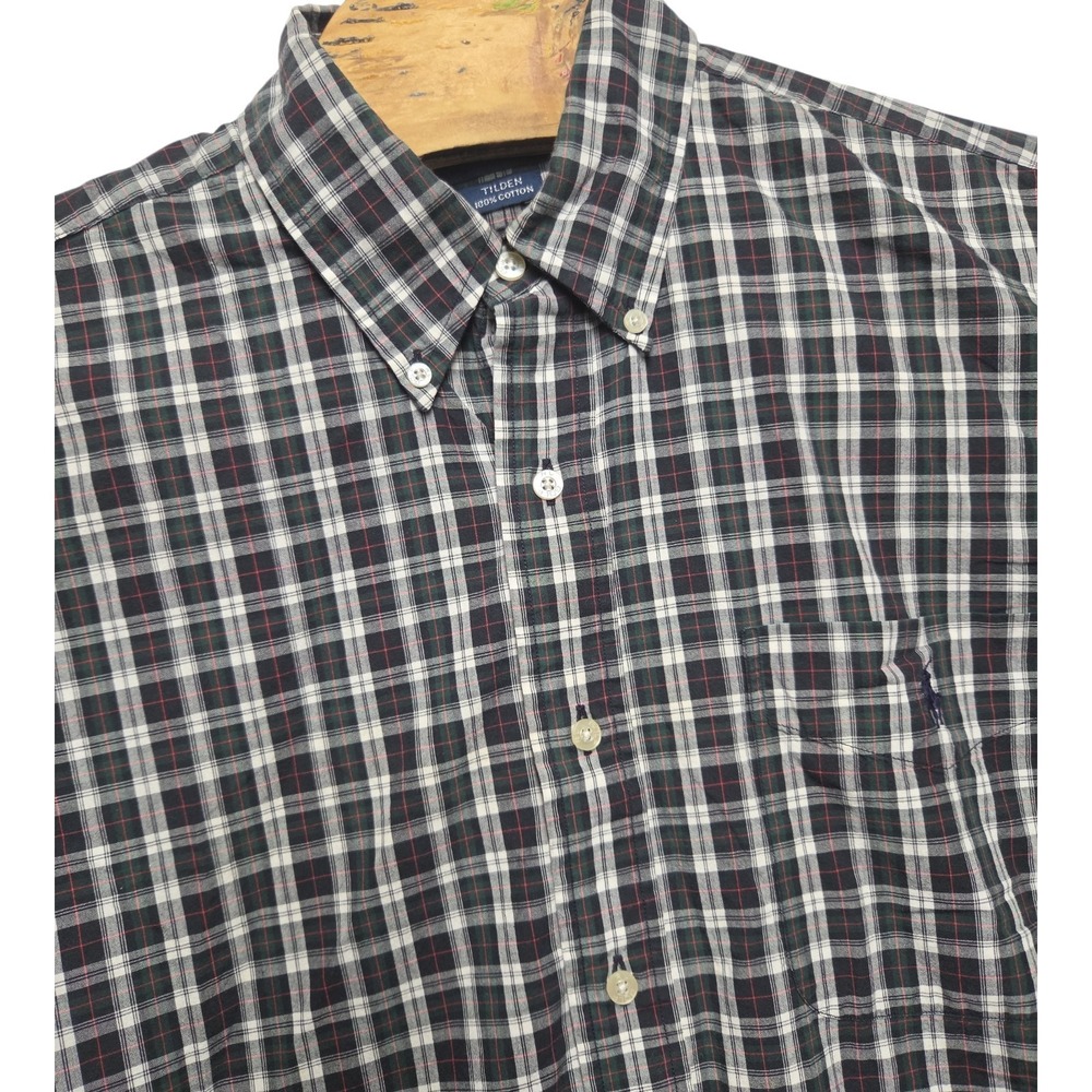 Ralph Lauren Golf Tilden Shirt Mens Large Plaid Button Down Cotton Long Sleeve L